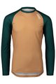 POC Cycling summer long sleeve jersey - MTB PURE - green/brown