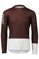 POC Cycling summer long sleeve jersey - MTB PURE - brown/white