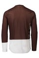 POC Cycling summer long sleeve jersey - MTB PURE - brown/white