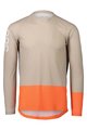 POC Cycling summer long sleeve jersey - MTB PURE - brown/orange