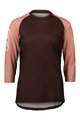 POC Cycling short sleeve jersey - MTB PURE 3/4 LADY - brown/pink