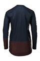 POC Cycling summer long sleeve jersey - MTB PURE LADY - brown/blue