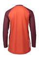 POC Cycling summer long sleeve jersey - MTB PURE LADY - bordeaux/orange