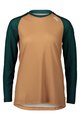 POC Cycling summer long sleeve jersey - MTB PURE LADY - green/brown