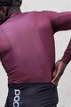 POC Cycling summer long sleeve jersey - ESSSENTIAL ROAD - black/bordeaux