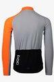 POC Cycling winter long sleeve jersey - ESSENTIAL ROAD MID - black/orange/grey