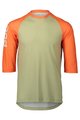 POC Cycling short sleeve jersey - MTB PURE 3/4 - green/orange