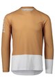 POC Cycling summer long sleeve jersey - MTB PURE - white/brown