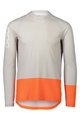 POC Cycling summer long sleeve jersey - MTB PURE - grey/orange