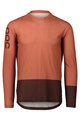 POC Cycling summer long sleeve jersey - MTB PURE - brown/orange