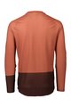 POC Cycling summer long sleeve jersey - MTB PURE - brown/orange