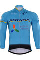 Cycling winter long sleeve jersey - ASTANA 2017 WINTER - light blue