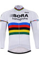 Cycling winter long sleeve jersey - BORA UCI 2017 WINTER - multicolour/white