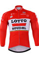 Cycling winter long sleeve jersey - LOTTO 2017 WINTER - red