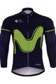 BONAVELO Cycling winter long sleeve jersey - MOVISTAR 2017 WINTER - green/blue