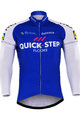 Cycling winter long sleeve jersey - QUICKSTEP 2017 WNT - white/blue