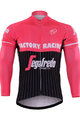 Cycling winter long sleeve jersey - TREK ROSE WINTER - black/pink