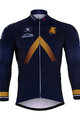 Cycling winter long sleeve jersey - AQUA BLUE 2017 WNT - gold/blue