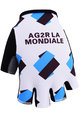 Cycling fingerless gloves - AG2R 2017 - blue/black/white