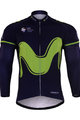 Cycling summer long sleeve jersey - MOVISTAR 2017 SUMMER - green/blue