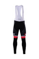 Cycling long bib trousers - TREK 2017 WINTER - black/red