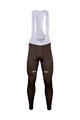 Cycling long bib trousers - AG2R 2018 WINTER - brown