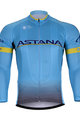 Cycling winter long sleeve jersey - ASTANA 2018 WINTER - light blue