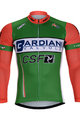 Cycling winter long sleeve jersey - BARDIANI 2018 WINTER - green/orange
