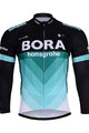 Cycling winter long sleeve jersey - BORA 2018 WINTER - black/green