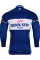 BONAVELO Cycling winter long sleeve jersey - QUICKSTEP 2018 WNT - white/blue