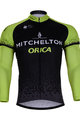 Cycling winter long sleeve jersey - ORICA 2018 WINTER - black/green