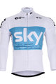 Cycling winter long sleeve jersey - SKY 2018 WINTER - white/light blue