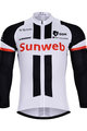 Cycling winter long sleeve jersey - SUNWEB 2018 WINTER - white/black