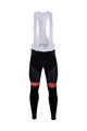 Cycling long bib trousers - TREK 2018 WINTER - red/black
