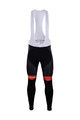 Cycling long bib trousers - TREK 2018 SUMMER - black/red