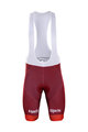 BONAVELO Cycling bib shorts - KATUSHA 2018 - bordeaux/red