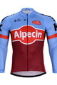 Cycling winter long sleeve jersey - KATUSHA 2018 WINTER - bordeaux/red/light blue