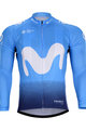 BONAVELO Cycling winter long sleeve jersey - MOVISTAR 2018 WINTER - light blue