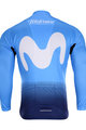 BONAVELO Cycling winter long sleeve jersey - MOVISTAR 2018 WINTER - light blue