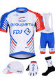 BONAVELO jersey-bibshorts-gloves-socks-hat - GROUPAMA FDJ 2019 - white/blue/red