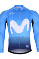 BONAVELO Cycling winter long sleeve jersey - MOVISTAR 2019 WINTER - blue
