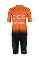 BONAVELO Cycling short sleeve jersey and shorts - CCC 2020 KIDS - orange/black