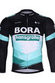 BONAVELO Cycling winter long sleeve jersey - BORA 2020 WINTER - green/black/white