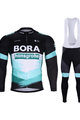 BONAVELO Cycling winter set - BORA 2020 WINTER - black/green/white
