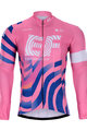 BONAVELO Cycling winter long sleeve jersey - EDUCATION F. '20 WNT - blue/pink