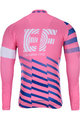 BONAVELO Cycling winter long sleeve jersey - EDUCATION F. '20 WNT - blue/pink