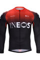 BONAVELO Cycling winter long sleeve jersey - INEOS 2020 WINTER - red/black