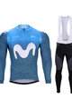 BONAVELO Cycling winter set - MOVISTAR 2020 WINTER - black/blue