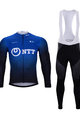 BONAVELO Cycling long sleeve jersey and bibtights - NTT 2020 SUMMER - blue/black