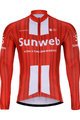 BONAVELO Cycling winter long sleeve jersey - SUNWEB 2020 WINTER - red/white